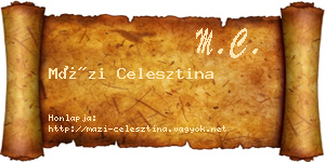 Mázi Celesztina névjegykártya